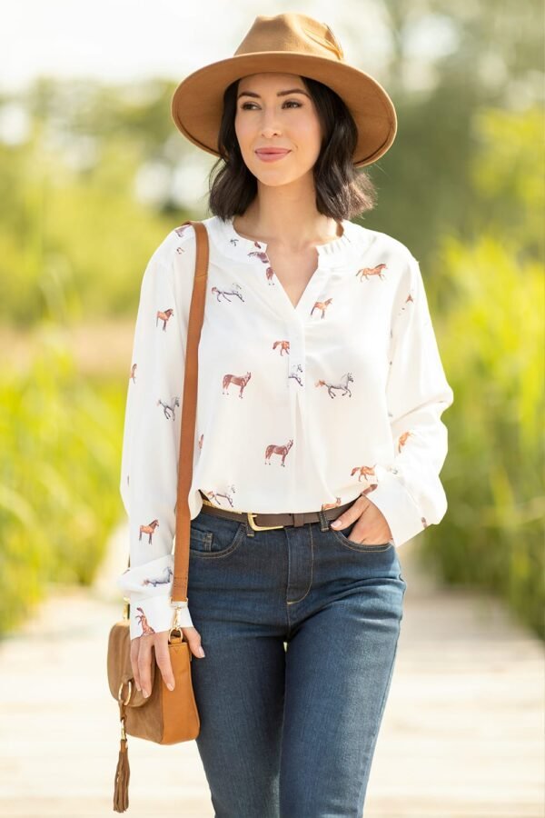 Blouse Floaty Long Horses - Image 5